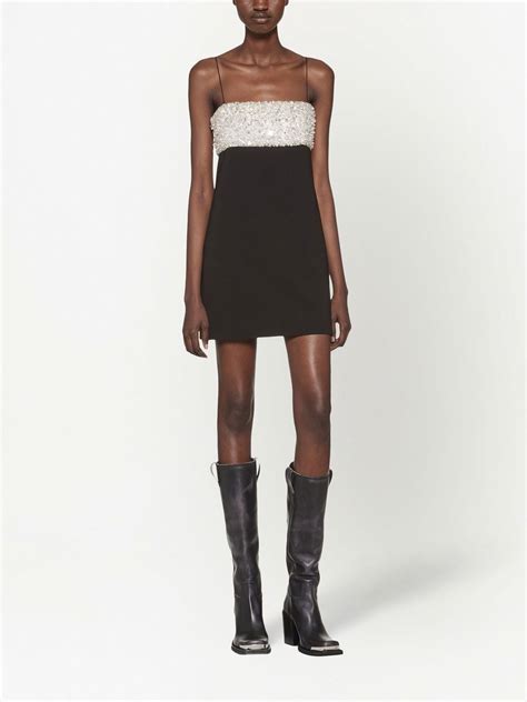 miu miu embellished faille cady dress|Embroidered faille cady mini.